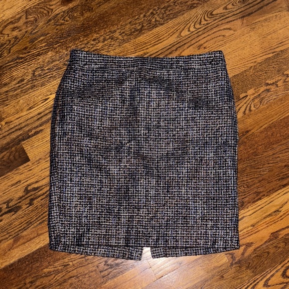 J. Crew Dresses & Skirts - J. Crew purple Gray metallic Tweed Pencil Skirt size 12